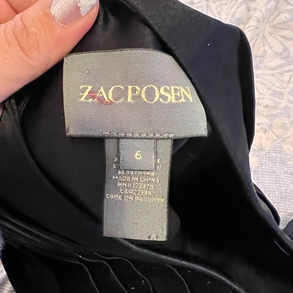 ZAC POSEN ❤️💋FUN SEXY FLIRTY SKIRT💋❤️SIZE COLOR BLACK SILK BLEND FLOWY 6 542 - Picture 2 of 16